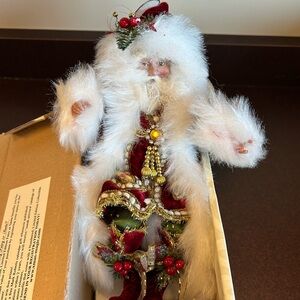 Mark Roberts Elegant Red and White Santa Claus Fairy